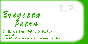 brigitta petro business card
